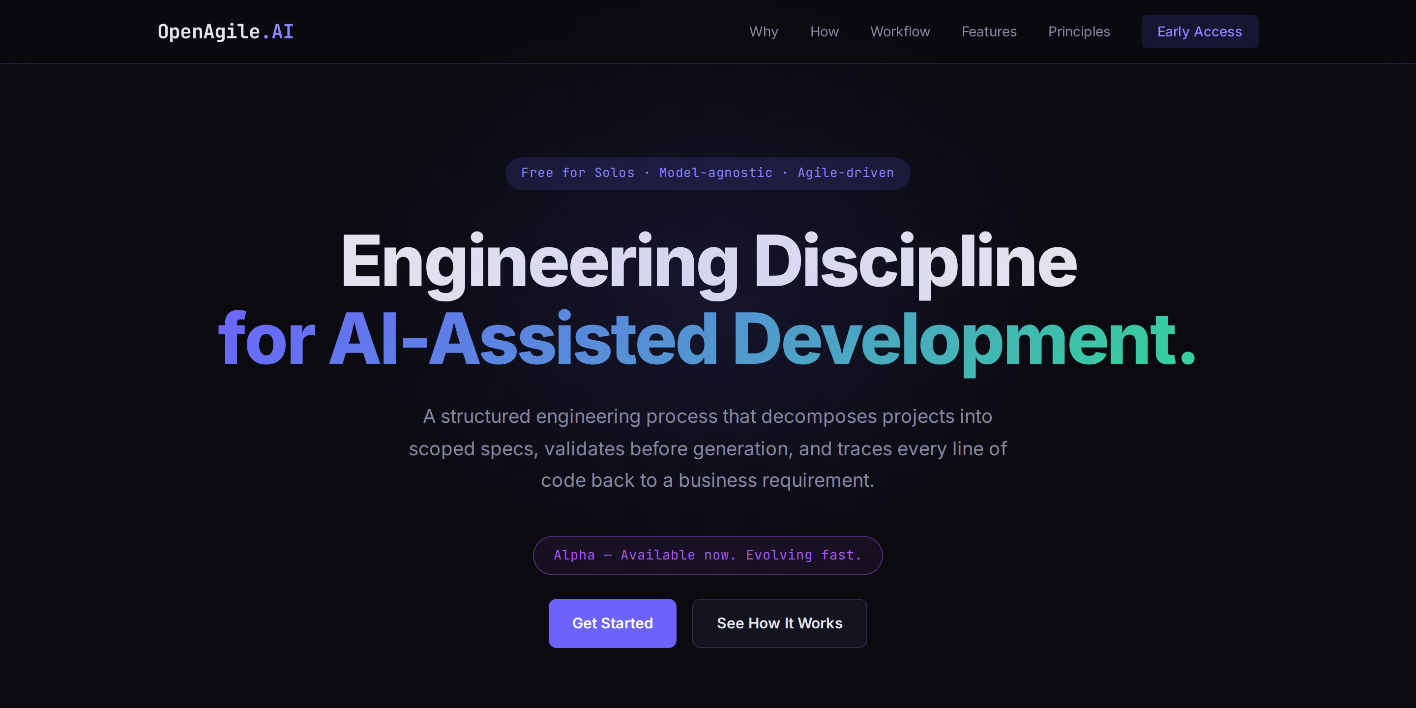 OpenAgile.AI — engineering discipline for AI-assisted development
