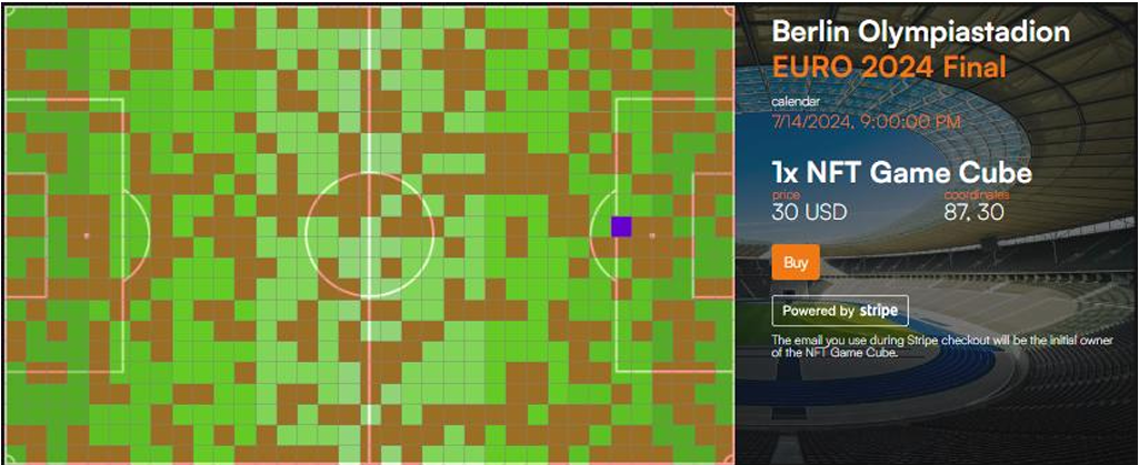 Figure 5. Tokenize and sell Sports Clubs field sections in just a few clicks (or API calls!)